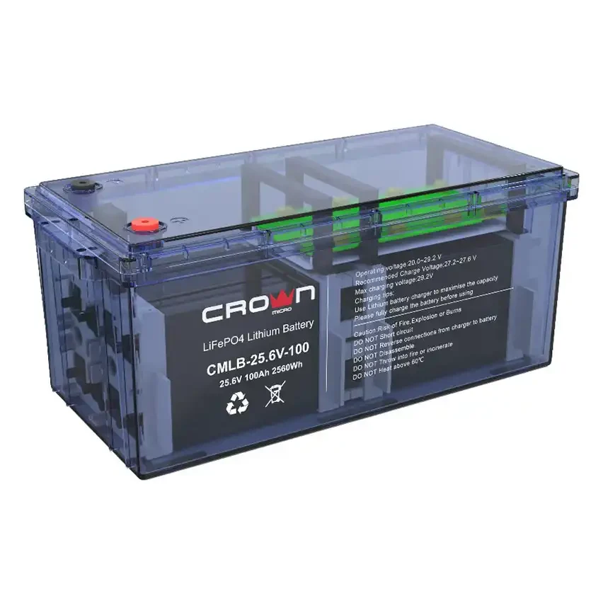 Crown Micro 25.6V 100Ah Lithium LiFePO4 Battery