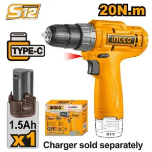 INGCO 12V Cordless Drill 1.5Ah