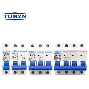 TOMZN TOB1-63H 2P AC MCB Miniature Circuit Breaker 6A-63A Overload & Short Circuit Protection