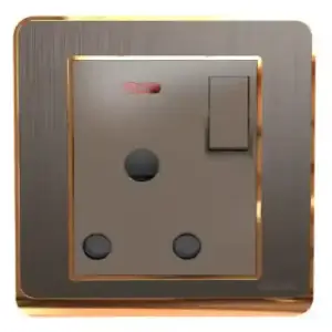 3 Pin Socket With Switch (Crown Series) Walton Gang Switch