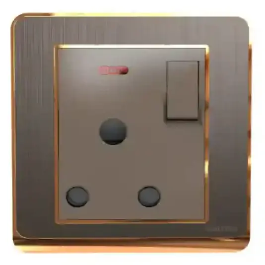3 Pin Socket With Switch (Crown Series) Walton Gang Switch
