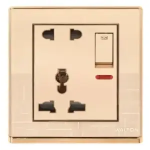 5Pin Socket with Switch (Fiona Series) Walton Gang Switch