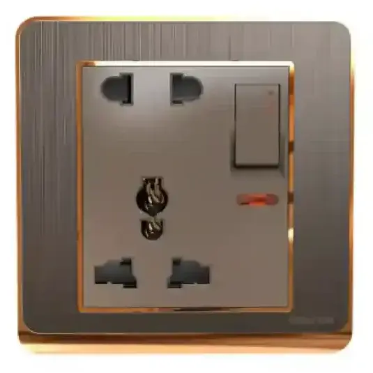 5 Pin Socket With Switch (Crown Series) Walton Gang Switch