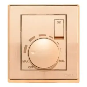 WALTON Fan Speed Regulator With Switch 2W (Fiona-G) Walton Gang Switch